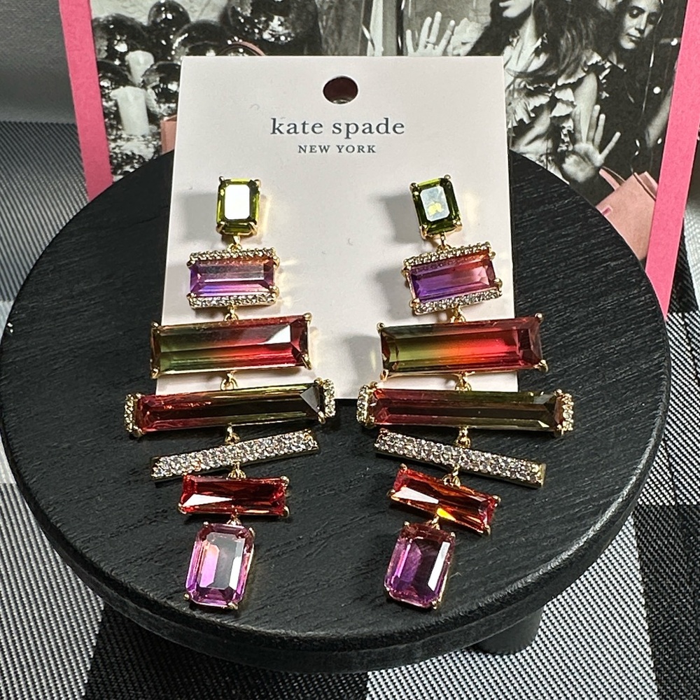Kate Spade Earrings “Geo Gems” NEW! Multi-colors